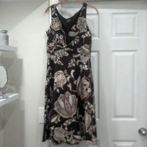 Beautiful midi dress with high rushed waist